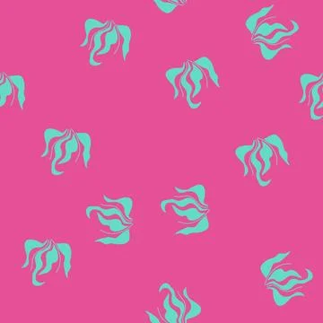 Seamless pattern unique abstract square flowers cartoon vector Stockillustratie