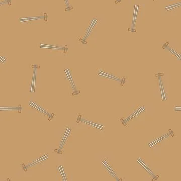 Seamless pattern unique chopstick rest cartoon vector Stock Illustration