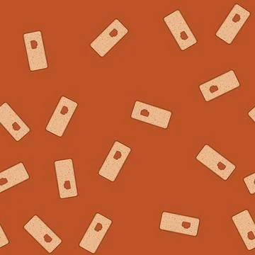 Seamless pattern unique cork phone case cartoon vector Stock Illustration