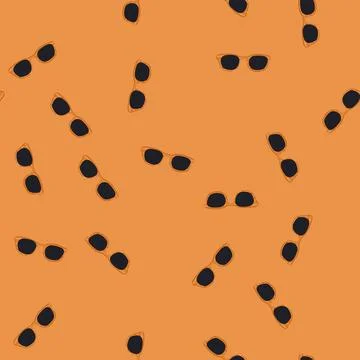Seamless pattern unique wooden sunglasses cartoon vector Stock Illustration