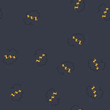 Seamless pattern unwind sleep zzz cartoon vector Stock Illustration