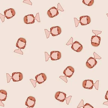 Seamless pattern updo hairstyles for kid girl cartoon vector Stock Illustration