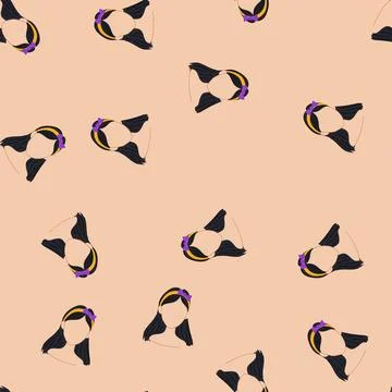 Seamless pattern updo hairstyles for kid girl cartoon vector Stock Illustration