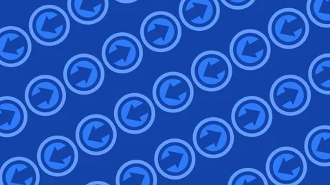Seamless pattern with upload and download arrow icons on a blue background anima Video stock 329678480