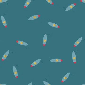 Seamless pattern uranium atomic bomb cartoon vector 스톡 일러스트