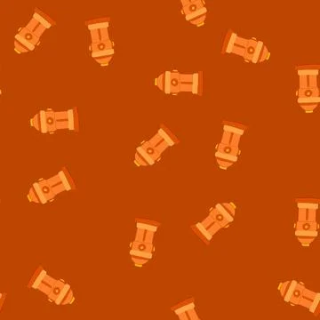 Seamless pattern urban fire hydrant cartoon vector Stock Illustration