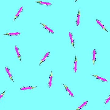 Seamless pattern urban graffiti arrow cartoon vector Stock Illustration