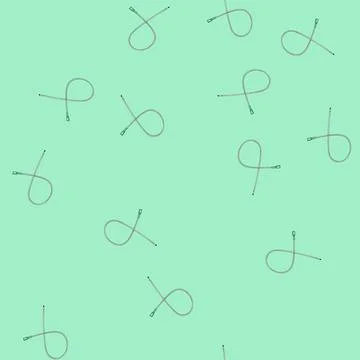 Seamless pattern Urinary catheter for medical drainage and fluid management 스톡 일러스트