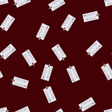 Seamless pattern usb power strip smart cartoon vector イラスト素材