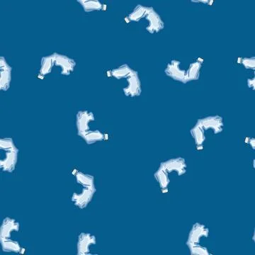 Seamless pattern used crumpled plastic bottle cartoon vector 库存插图