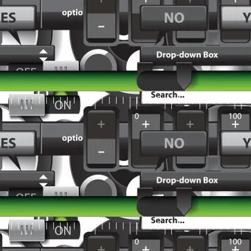 Seamless pattern of the user interface elements Illustrazione stock