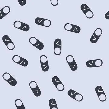 Seamless pattern user interface toggle switch presenting activated state Stock Illustration