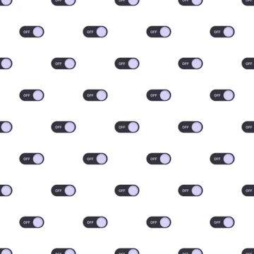 Seamless pattern with user interface off toggle switches Stock Illustration
