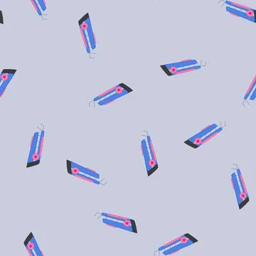 Seamless pattern utility cutter knife cartoon vector Stock Illustration