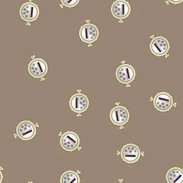 Seamless pattern utility water meter cartoon vector Illustrazione stock