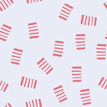 Seamless pattern vacation beach towel cartoon vector Illustrazione stock