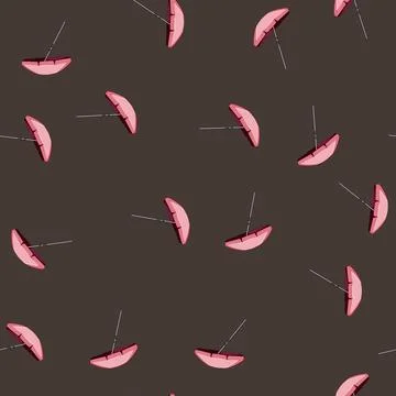 Seamless pattern vacation beach umbrella cartoon vector Illustrazione stock