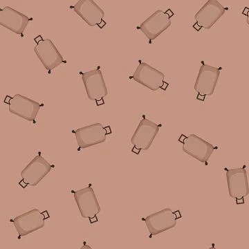 Seamless pattern vacation luggage bag cartoon vector イラスト素材