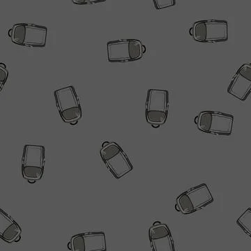 Seamless pattern vacation photo camera backpack cartoon vector 库存插图