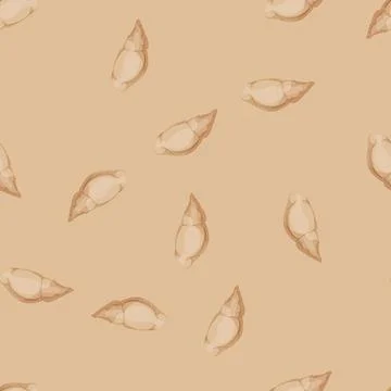 Seamless pattern vacation sea shell cartoon vector Stockillustratie