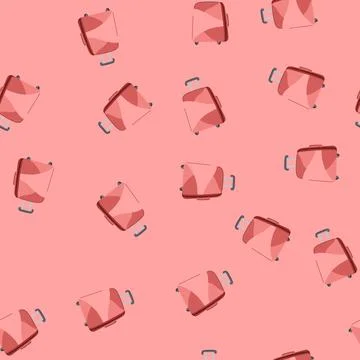 Seamless pattern vacation suitcase cartoon vector Stockillustratie