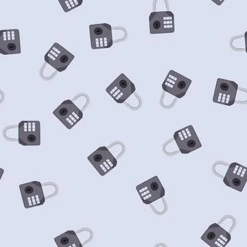 Seamless pattern vacation travel lock cartoon vector Illustrazione stock