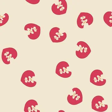 Seamless pattern valentine heart broken cartoon vector イラスト素材