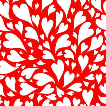 Seamless pattern with valentine hearts for your design Stock Illustration