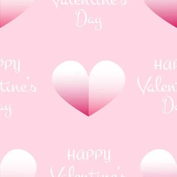 Seamless pattern valentine's day card template doodle simple flat drawing iso Illustrazione stock