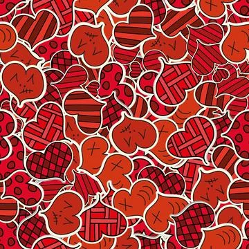 Seamless Pattern for Valentine's Day Gift Wrap イラスト素材