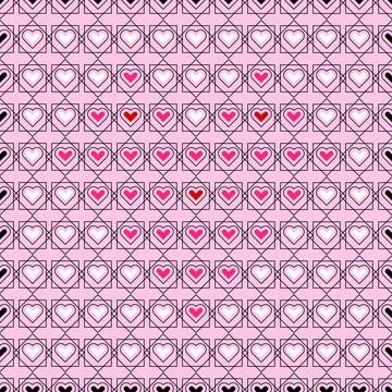 Seamless Pattern valentine's day Heart and square shape Illustrazione stock