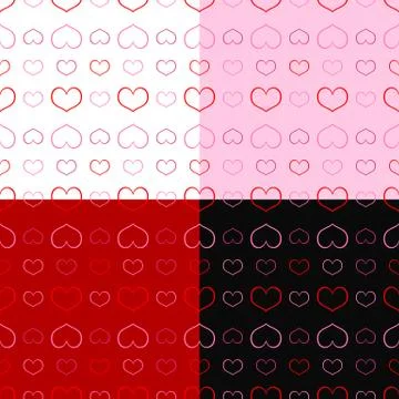 Seamless Pattern Valentines Day Stock Illustration