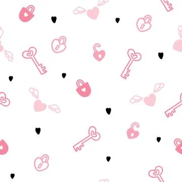 Seamless pattern for Valentine's day Stock Illustration