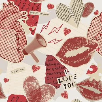 Seamless pattern for Valentine's Day Ilustração Stock