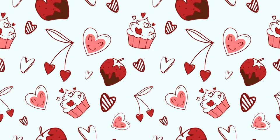 Seamless pattern for Valentine's Day Stock Illustration