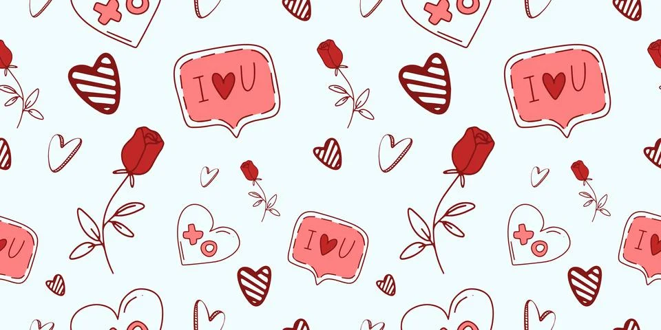 Seamless pattern for Valentine's Day Stock Illustration