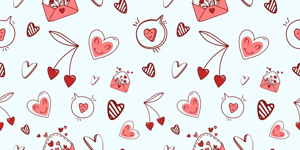 Seamless pattern for Valentine's Day Stock Illustration