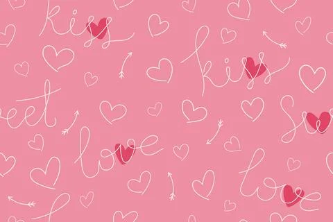 Seamless pattern for Valentines day Stock Illustration