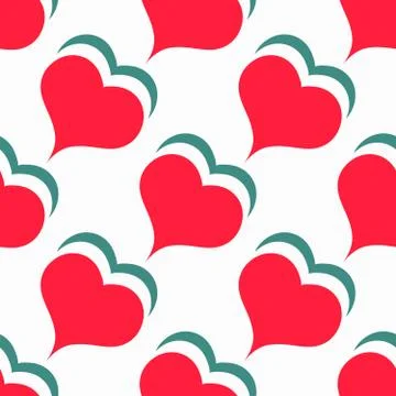 Seamless pattern Valentine's Day red heart background Stock-Illustration