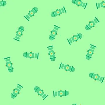 Seamless pattern valve fire hydrant cartoon vector Stock Illustration