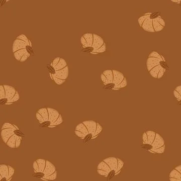 Seamless pattern vanilla biscuit cookie cartoon vector イラスト素材