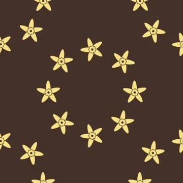 Seamless pattern with vanilla. Stock Illustration
