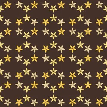 Seamless pattern with vanilla. Stock Illustration