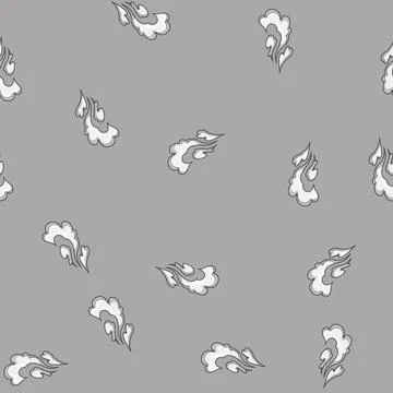 Seamless pattern vapor speed smoke cloud cartoon vector Stock Illustration