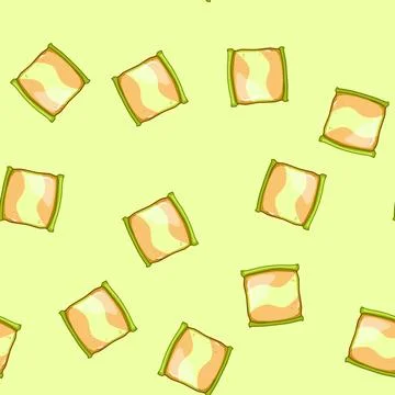 Seamless pattern variety snack pack cartoon vector 스톡 일러스트