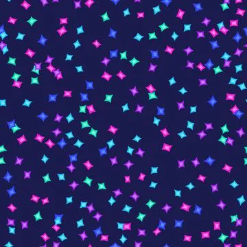 Seamless pattern with various colored stars. Image for party flyer. Stock Illustration