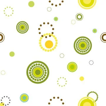 Seamless pattern, various geometric shapes on a white background - Vector Illustrazione stock