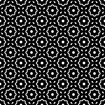 Seamless pattern. Vector abstract simple design. White flower elements on a 스톡 일러스트