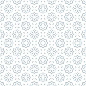 Seamless pattern. Vector abstract simple design. Light grey flower elements on a イラスト素材
