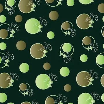 Seamless pattern vector with artistic circles Stock Illustration